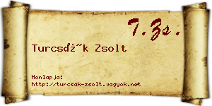 Turcsák Zsolt névjegykártya
