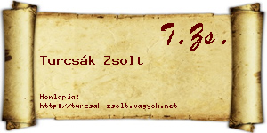 Turcsák Zsolt névjegykártya